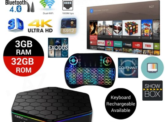 Smart TV Box T95z Plus HD 4K WIFI Octa Core 3GB/32GB Android 7.1 + Wireless Keyboard