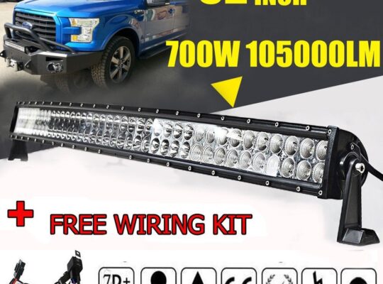 52″ 700W CURVED LED LIGHT BAR COMBO Beam OFF-ROAD DRIVING Lights for 4WD SUV + FREE WIRING KIT