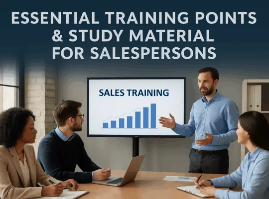 ⭐ Essential Training Points & Study Material for Salespersons